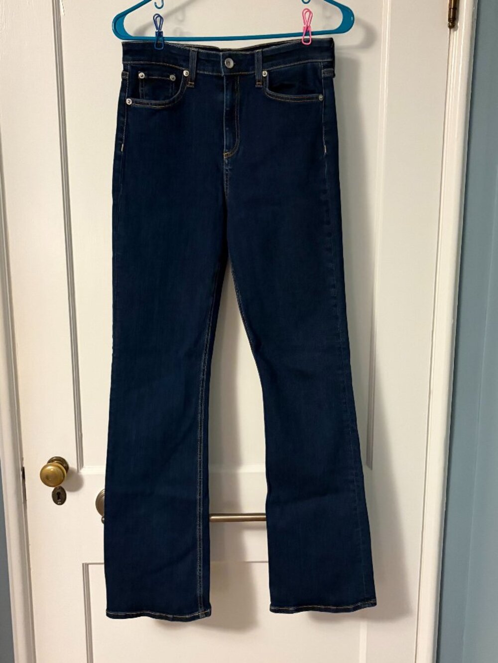 Rag & Bone Nina high rise bootcut dark wash jeans size 29 designer denim classic